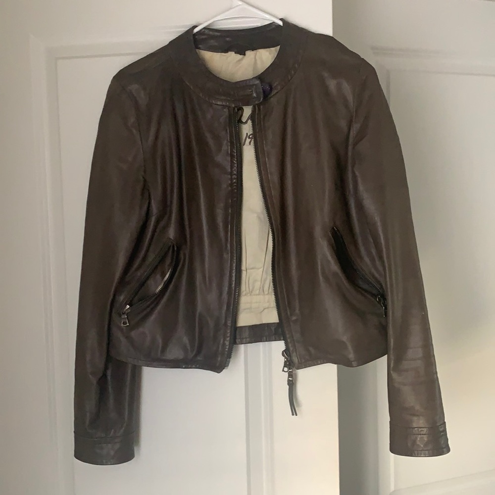 Coach leather racer jacket